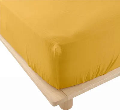 Image de Drap housse en gaze de coton Tendance uni
