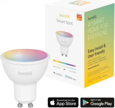 Produktbild von Hombli Smart Spot - RGB & WW, Intelligentes Leuchtmittel, WLAN, Weiß, LED, Kunststoff, GU10
