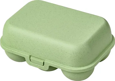 Zdjęcie produktu dla koziol EGGS TO GO MINI – pojemnik na jajka, kolor: zielony, imitujący liście