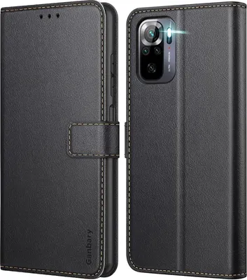 Image de Étui pour téléphone portable Xiaomi Redmi Note 10 4G Noir Flipcase avec fentes pour cartes