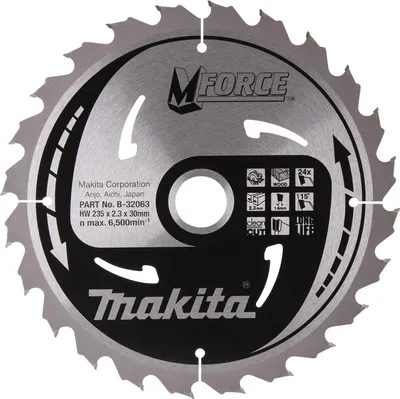Image de Makita Lame de scie circulaire carbure M-Force TCT T.C.T. - 235 x 30 mm - 24 dents - Bois