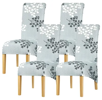 Stuhlbezüge aus Spandex/Polyester, 4 Stück, für Esszimmer