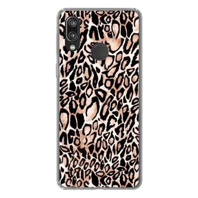 Produktbild von MuchoWow® Handyhülle Schutzhülle Hülle für Huawei P20 Lite (2020) Panther Druck - Schwarz - Flecken Silikon Softcase Handy Hülle - Kartenhalter