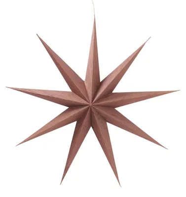 Image de BOLTZE Décoration murale étoile Kassia, couleur marron, 60 cm