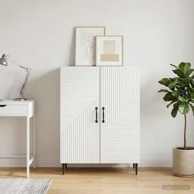 Zdjęcie produktu dla Komoda vidaXL, biała, 66 x 34,5 x 89,5 cm, materiał drewnopochodny