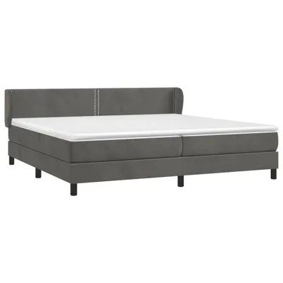 Obrázok produktu pre vidaXL Boxspring posteľ s matracom Dark Grey 200x200 cm Velvet