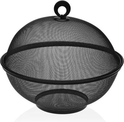 Produktbild von Versa Obstschale mit Deckel Metall Stahl of der Marke, Schwarz (28 x 28 x 28 x 28 Zentimeter)