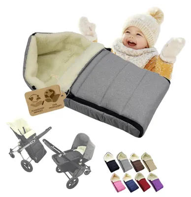 Productafbeelding van Wintervoetenzak voor Kinderwagen met Lamswol