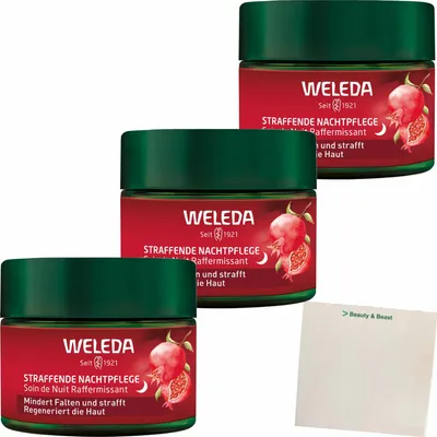 Produktbild von Weleda Granatapfel Nachtcreme 3er Pack (3x40ml Tiegel) + usy Block