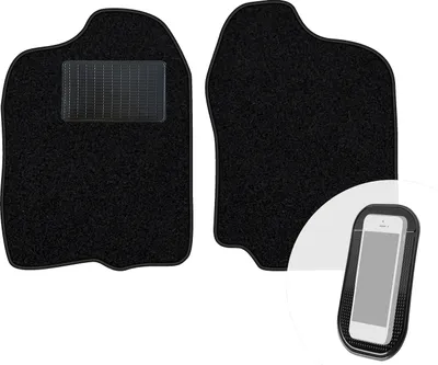 Produktbild von moto-MOLTICO Vorne Fußmatten Auto Velours Autoteppiche Schwarz Automatten Set 2-teilig passend für Suzuki Jimny 1998-2018