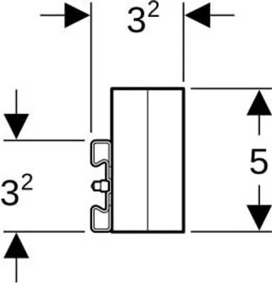 Produktbild von Geberit 461209001 GIS Set Paneelstreifen