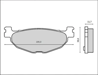 Produktbild von Bremsbeläge Kh319 Hinten Für Yamaha Xp500/530/560 Tmax '01-'22 (Ft 3058)