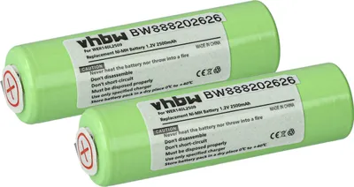 Produktbild von vhbw 2x Akku kompatibel mit Panasonic ER140, ER141 Haarschneidemaschine (2500 mAh, 1,2 V, NiMH)