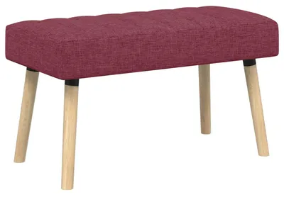 Produktbild von Kanalgepolsterte Bank Weinrot 80 x 40 x 46 cm Stoff