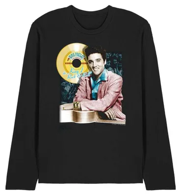 Immagine prodotto di Elvis Presley - Maglietta "Gold Record" unisex uomo/donna, maniche lunghe TV33006 (XXL) (Nero)