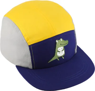 Fiebig Bunte Kinder Baseball-Cap mit Krokodil-Stick in blau