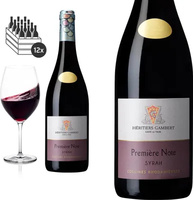 Produktbild von 12er Karton 2020 Syrah rouge Premier Note trocken von Cave de Tain - Rotwein