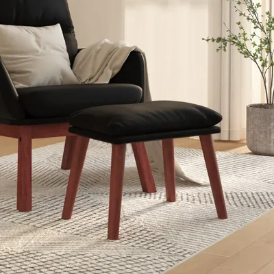 Produktbild von Möbel Fußhocker Schwarz 45x29,5x35 cm Kunstleder - Fußhocker 341490