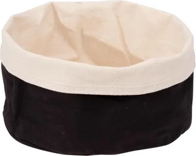 Produktbild von APS 30341 Brottasche, Baumwolle, Ø 17 cm, Höhe 11 cm, beige/schwarz