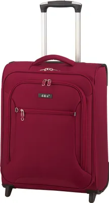 Produktbild von Leichter Bordgepäck Koffer 54 cm Weicher Stoff Rollen Trolley Rot Bowatex