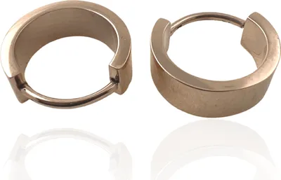 Produktbild von Titan Creolen Ohrringe 13mm in verschiedenen Farben Farbe - Roségoldfarben Breite - 4,5 mm
