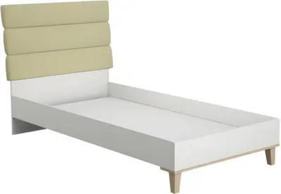 Produktbild von Weißes Holz Bett im eleganten Design