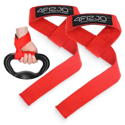 Produktbild von 4FIZJO 60×4 cm Trainingsgurte Deadlift Handgelenk, Baumwolle, 2 Stück