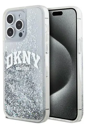 Obrázek produktu pro Pouzdro Dkny Liquid Glitter Big Logo Na Iphone 15 Pro - Bílé