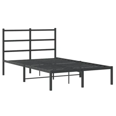 Immagine prodotto di Giroletto con Testiera in Metallo Nero 120x190 cm