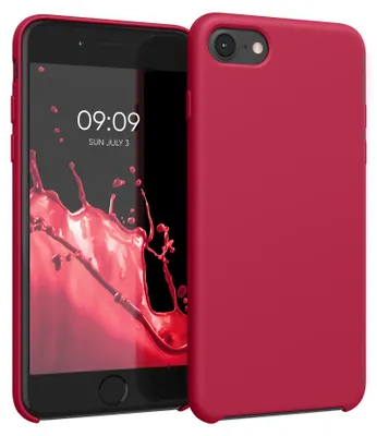 Produktbild von kwmobile Handyhülle für Apple iPhone SE (2022 / 2020) / iPhone 8 / 7 Hülle - Case Silikon - Kabelloses Laden - Schutzhülle Cover in Sweet Cherry