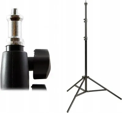 Productafbeelding van Verstelbare lampstatief / studiolampstatief, hoogte 80 - 230 cm, met 16 mm diameter en 1/4'' schroefdraad