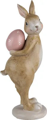Produktbild von Clayre & Eef Dekorationsfigur Kaninchen 10x12x31 cm Beige Kunststoff