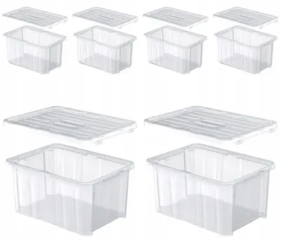 Produktbild von Prosperplast Aufbewahrungsbehälter-Set NCC16 NCC12 Transparente Deckel