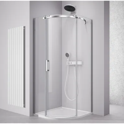 Immagine prodotto di THRON ROUND Box doccia a quarto di cerchio 900x900 mm, vetro trasparente, versione destra