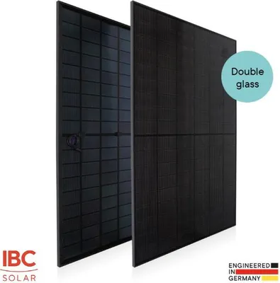 Produktbild von 1 x IBC Module Black 460 LS-TZ1 Bifazial schwarz schraffiert Glas/Glas PV Solarmodul Normaler Steuersatz