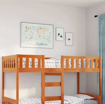 Image de Maison Exclusive - Lit bébé sans matelas Marron ciré 90x190 cm Bois massif Pin
