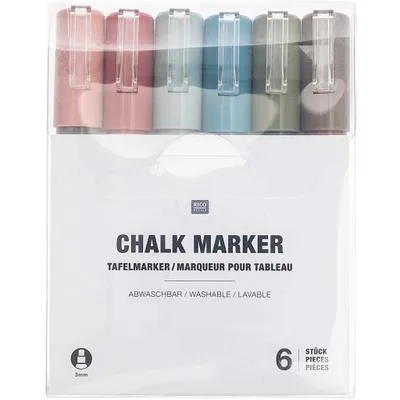 Produktbild von Tafelmarker Set Erdfarben, 6tlg.