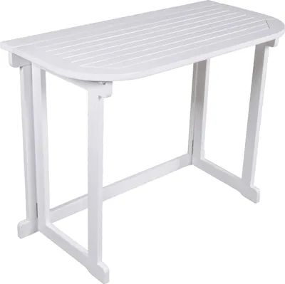 Produktbild von Balkontisch BRITTA - Eukalyptus, Weißgrau, 100x50x76cm | Gartentisch Balkon-Tisch Kleiner Tisch Terrassentisch Verandatisch