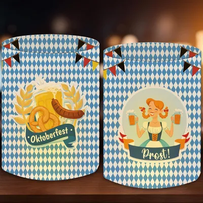 Immagine prodotto di 12 lanterne a vento, decorazioni per la tavola, decorazioni per l' , decorazioni per l' , decorazioni bavaresi,  , set per feste