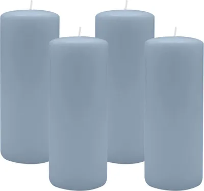 Produktbild von 4er Set Adventskranzkerzen Jeans Blau Ø 80 x 200 mm
