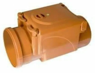 Image de Régulateur anti-retour en PVC avec plaque en acier inoxydable, diamètre 200