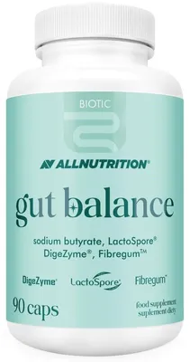 Produktbild von ALLNUTRITION BIOTIC Gut Balance – Natriumbutyrat, Verdauungsenzyme & Probiotika, 90 Kapseln