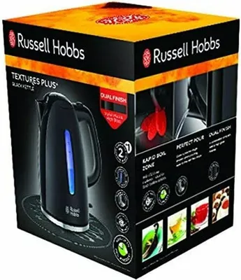 Obrázek produktu pro Rychlovarná konvice RUSSELL HOBBS Textures Plus 1,7 l 2400 W černá
