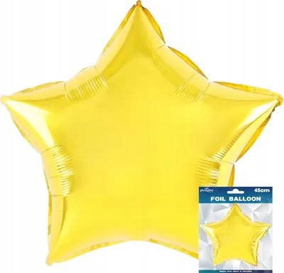 Zdjęcie produktu dla Balon Foliowy Gwiazdka Złoty Dekoracja Urodzinowa Na Przyjęcie 3D