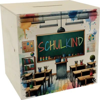 Produktbild von Schulkind Spardose aus Holz