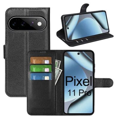 Produktbild von Klapphülle für Google Pixel 11 Pro - Tasche mit Kartenfach, Hülle Schwarz