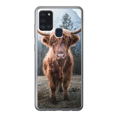 Produktbild von MuchoWow® Handyhülle Schutzhülle Hülle für Samsung Galaxy A21s Schottischer Hochländer - Kuh - Tiere - Berg - Natur Silikon Softcase Handy Hülle - Hartschale
