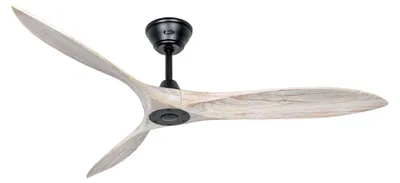 Produktbild von Energiespar Deckenventilator mit Fernbedienung Eco Airscrew 152 cm Schwarz matt / Weiß gebürstet