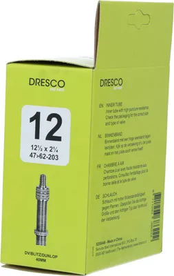 Image de Chambre à air Dresco 12 x1 1/2 x 2 1/4 (47/62-203) Dunlop 40mm