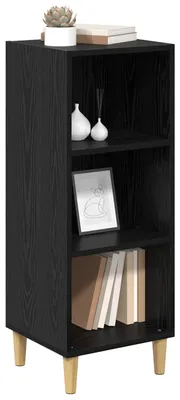 Image de Buffet vidaXL noir aspect chêne 34,5 x 32,5 x 90 cm